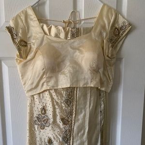 Beautiful cream Sari